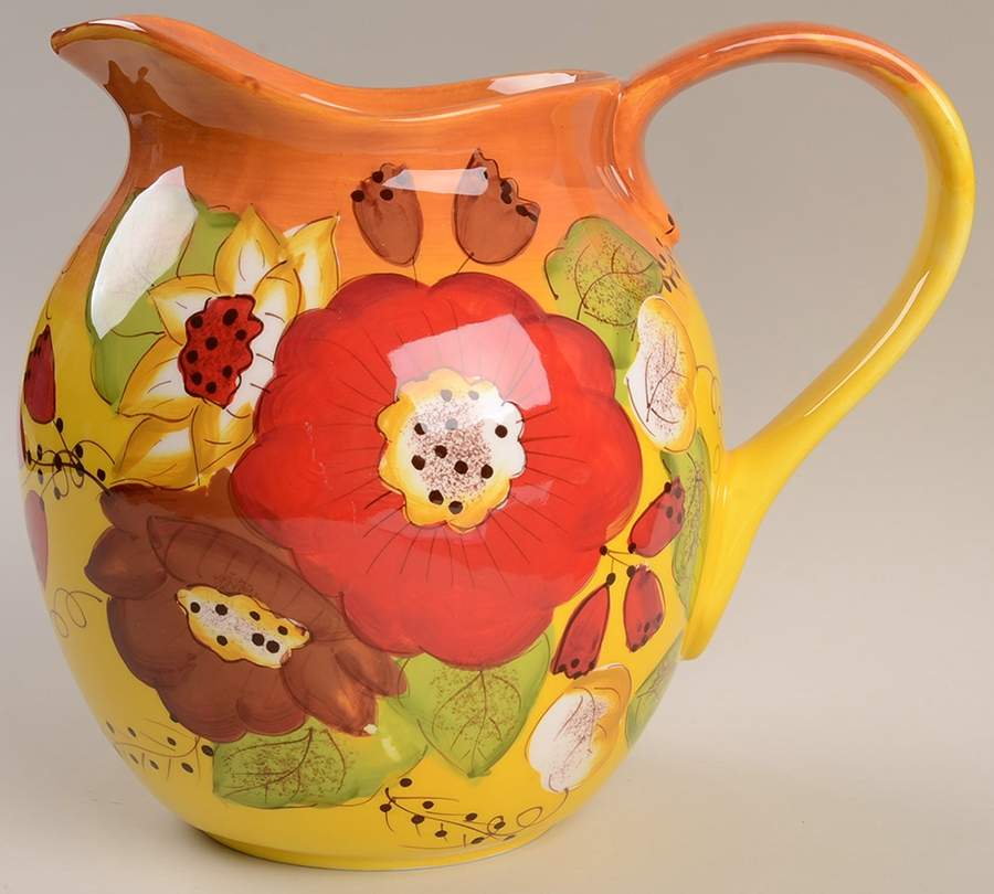 Les Belles Fleurs 96 Oz Pitcher by Laurie Gates-1