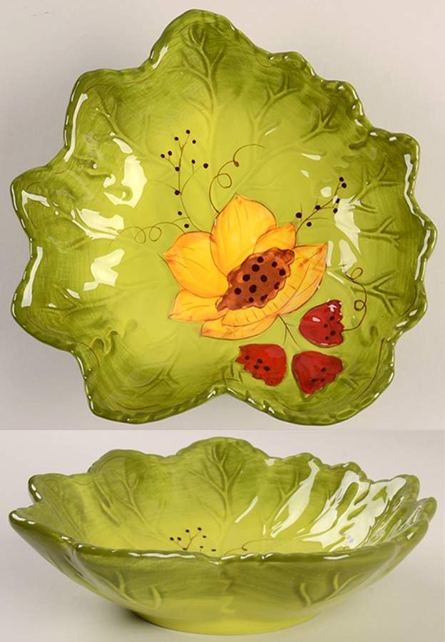 Les Belles Fleurs 6" Leaf Plate by Laurie Gates-1