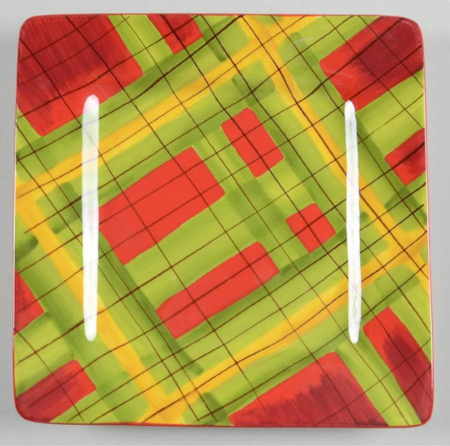 Holiday Taffeta Square Salad Plate by Laurie Gates-1
