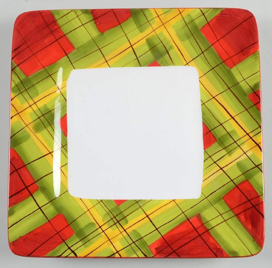 Holiday Taffeta Square Dinner Plate by Laurie Gates-1