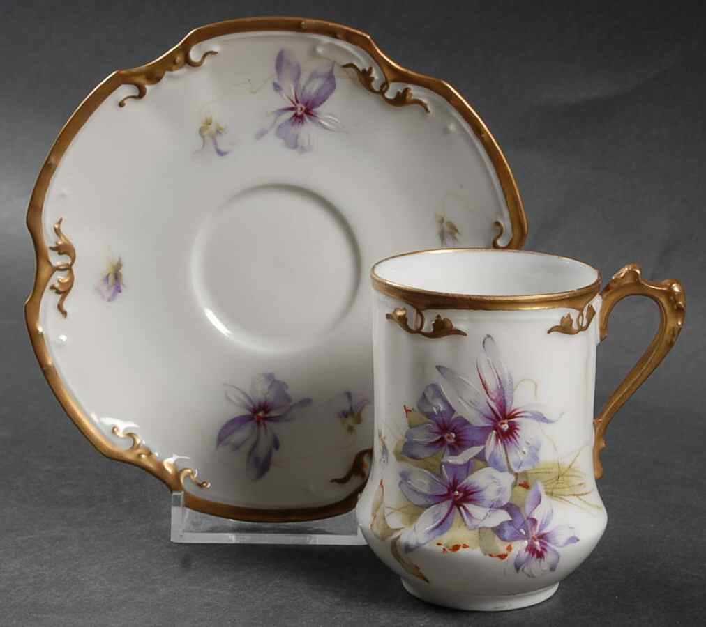 LSS243 Flat Demitasse Cup & Saucer Set by Lazarus Straus & Sons-1