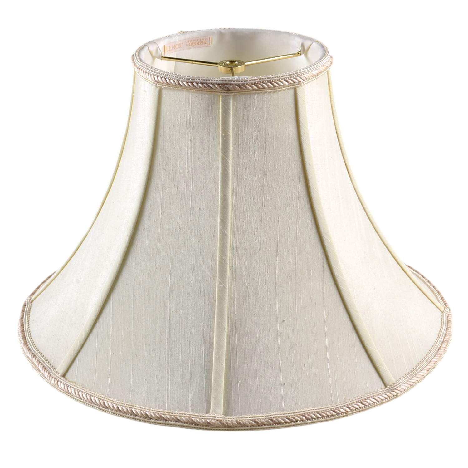 White Linen Shade for 28" Electric Lamp by Lenox-1