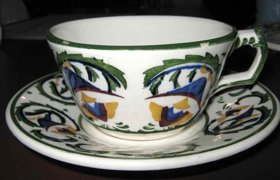 LDB15 Flat Cup & Saucer Set by Leon D Bloch-1