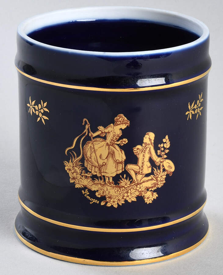 LIM533 6" Storage Jar No Lid by Limoges-French-1