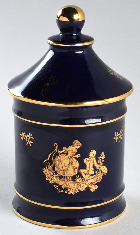 LIM533 6" Storage Jar & Lid by Limoges-French-1