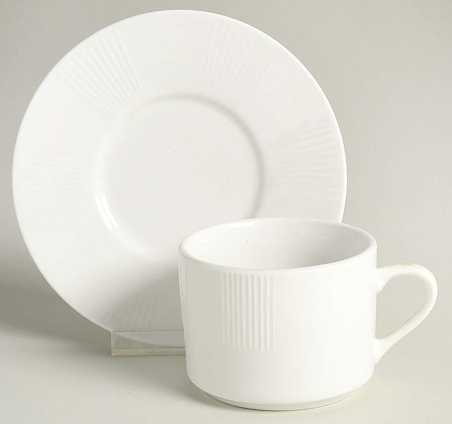 LTG11 Flat Cup & Saucer Set by Linens N Things-1