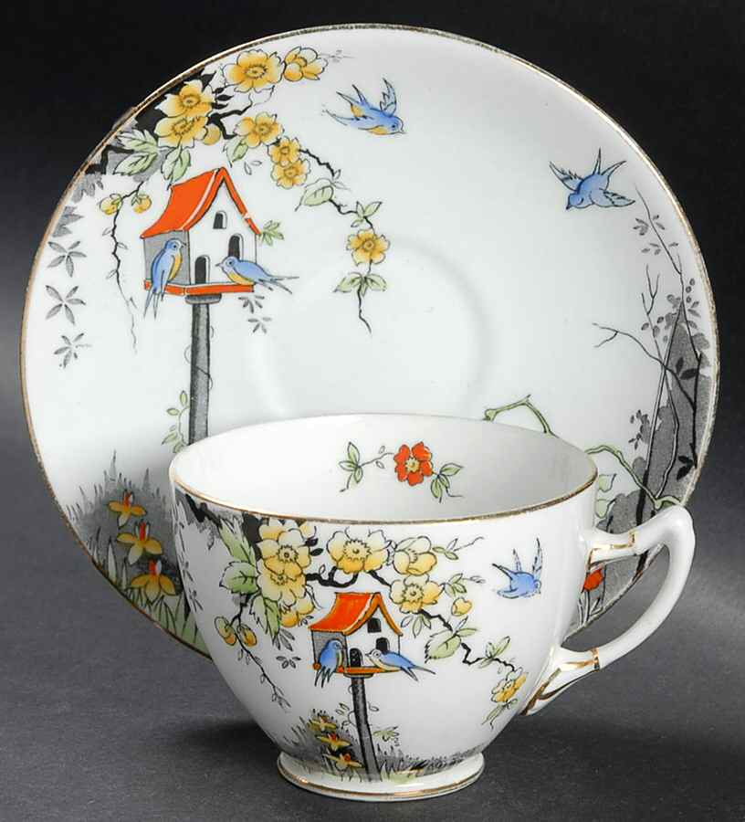 7940 Footed Cup & Saucer Set by William Lowe-1