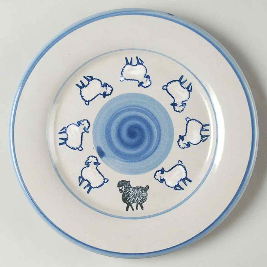 Flock of Sheep Large Child's Plate by Louisville-1