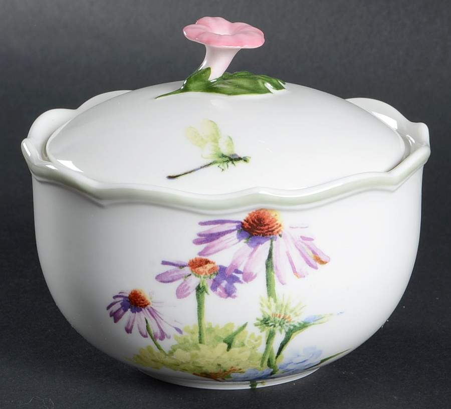 Floral Meadow Sugar Bowl & Lid by Lenox-1