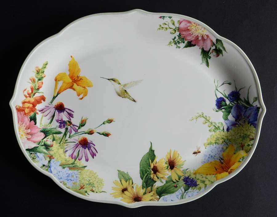 Floral Meadow 16" Oval Serving Platter by Lenox-1
