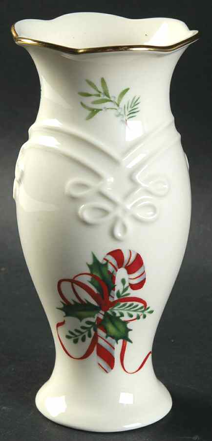 Mistletoe & Holly 5" Bud Vase by Lenox-1