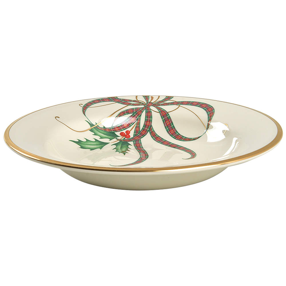 Holiday Nouveau Ribbon 9" Soup/Pasta Bowl by Lenox-1