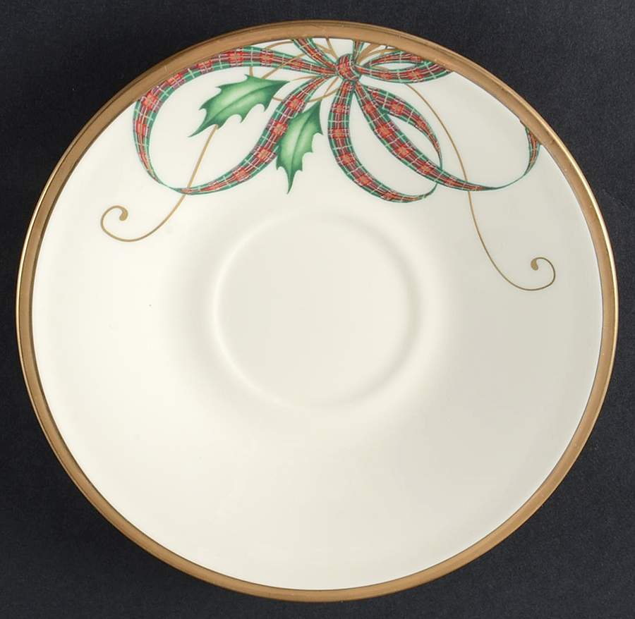 Holiday Nouveau Ribbon Saucer by Lenox-1