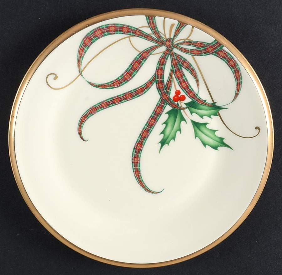 Holiday Nouveau Ribbon Bread & Butter Plate by Lenox-1