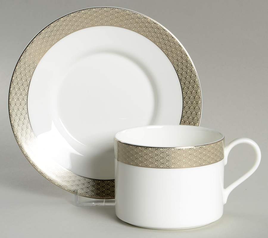 Carlyle Flat Cup & Saucer Set by Ralph Lauren China-1