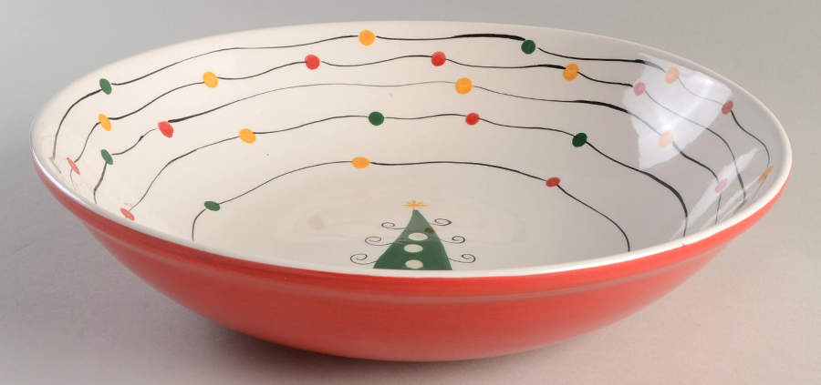 X'Mas Light 12" Round Serving Bowl by Living Art-1