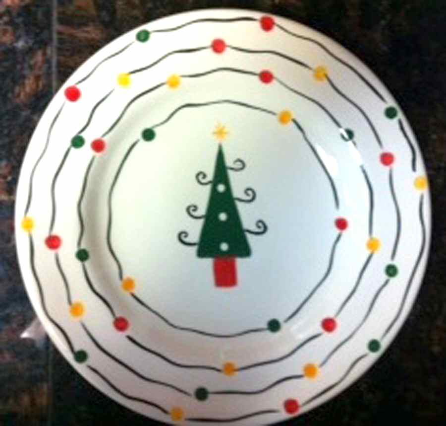 X'Mas Light Salad Plate by Living Art-1
