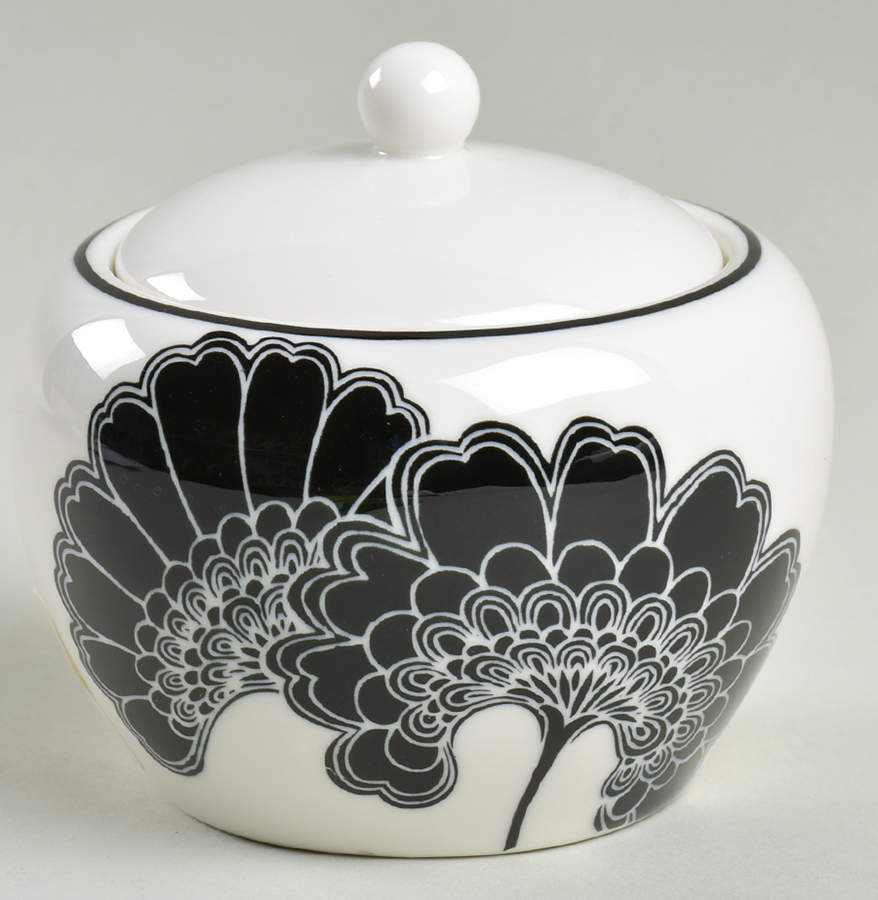 Japanese Floral Sugar Bowl & Lid by Lenox-1