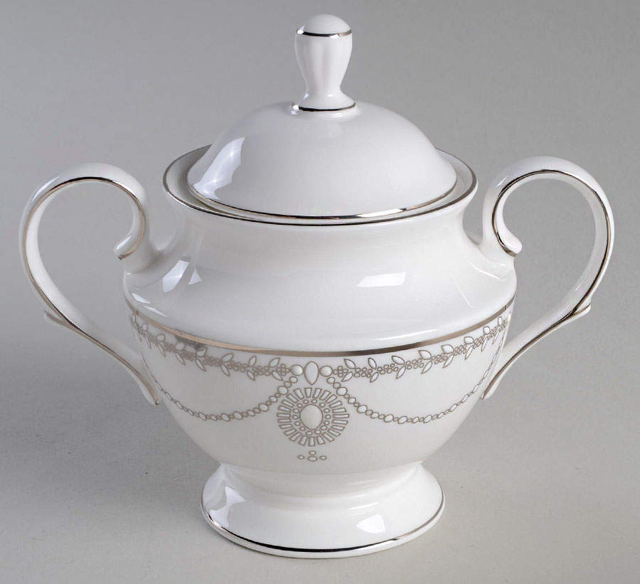 Empire Pearl Sugar Bowl & Lid by Lenox-1