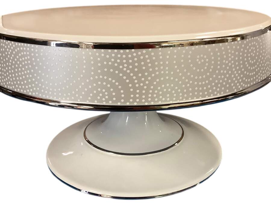 Pearl Beads 9" Diameter Pedestal Cake Stand by Lenox-1