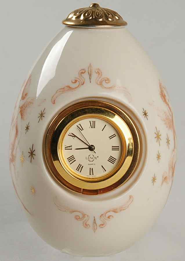 Cherub Egg Shape Clock by Lenox-1