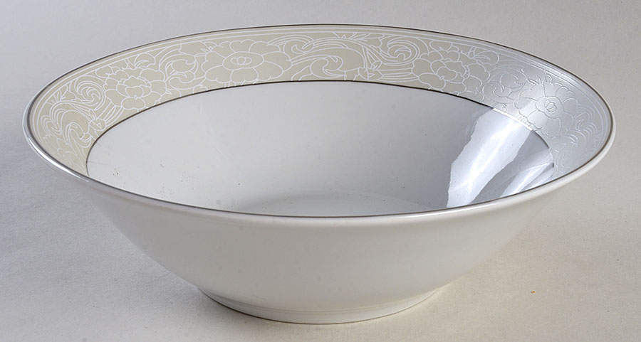 Orchid Silver 9" Round Serving Bowl by Lorren Home Trends-1