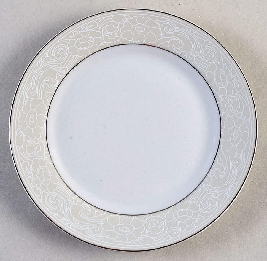 Orchid Silver Salad Plate by Lorren Home Trends-1