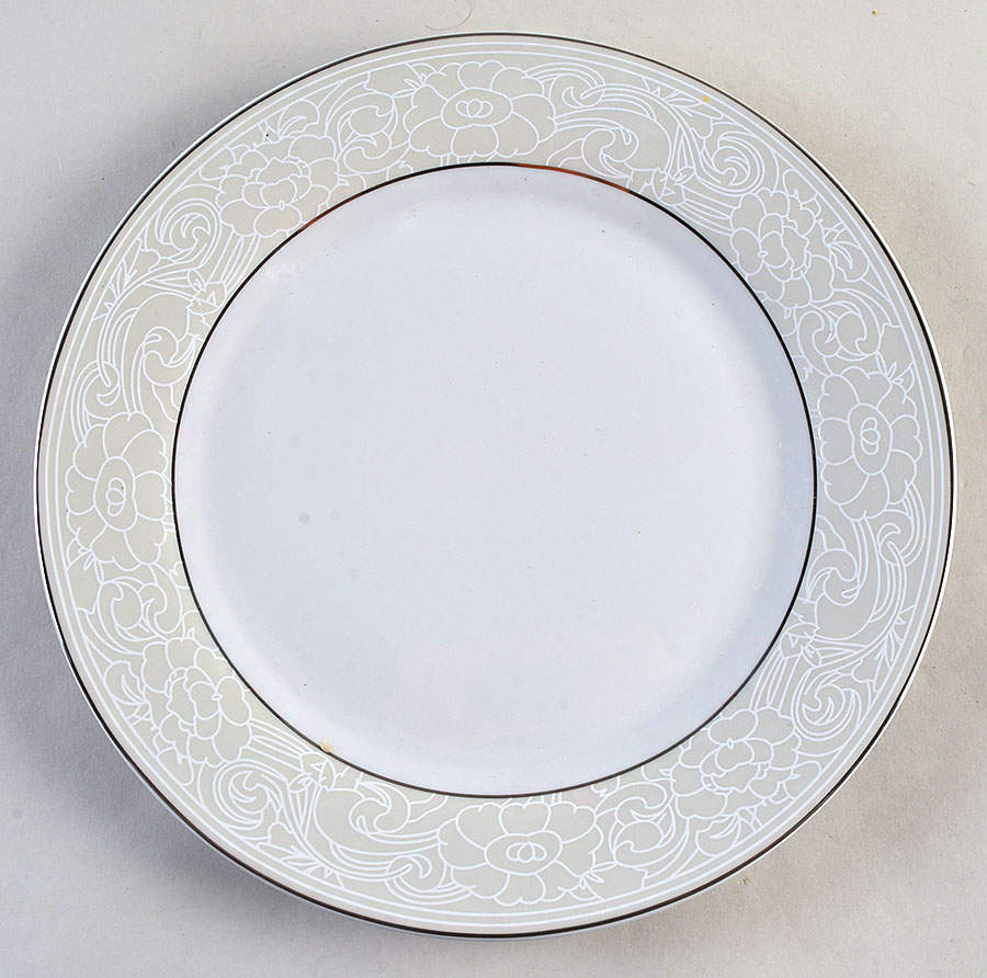 Orchid Silver Dinner Plate by Lorren Home Trends-1