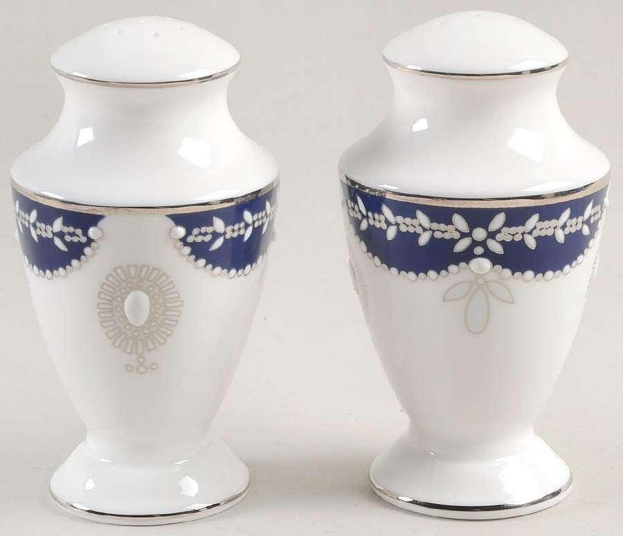 Empire Pearl Indigo Salt & Pepper Set by Lenox-1