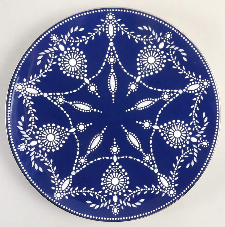 Empire Pearl Indigo Accent Luncheon Plate by Lenox-1