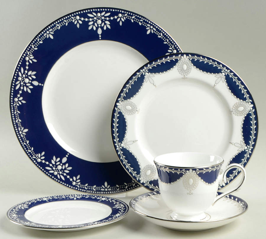 Empire Pearl Indigo 5 Piece Place Setting by Lenox-1