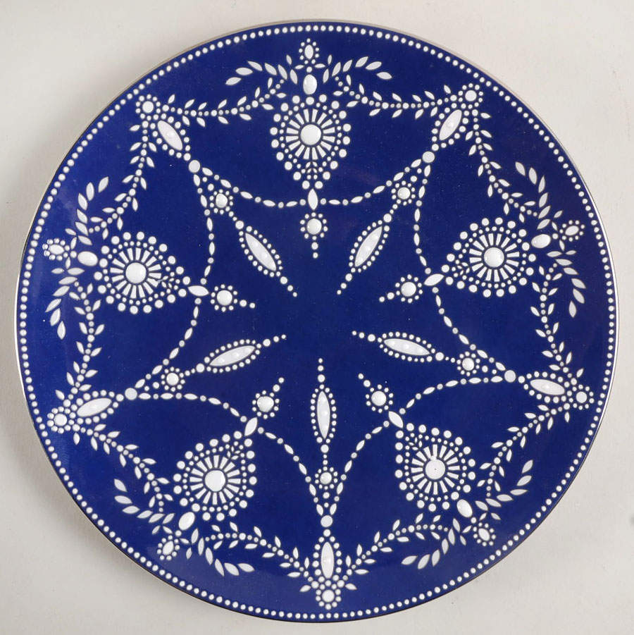 Empire Pearl Indigo Accent Luncheon Plate by Lenox-1