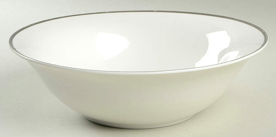 Platinum Banded 9" Round Vegetable Bowl by Linens N Things-1