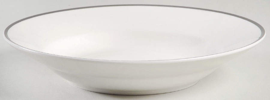 Platinum Banded Rim Soup Bowl by Linens N Things-1