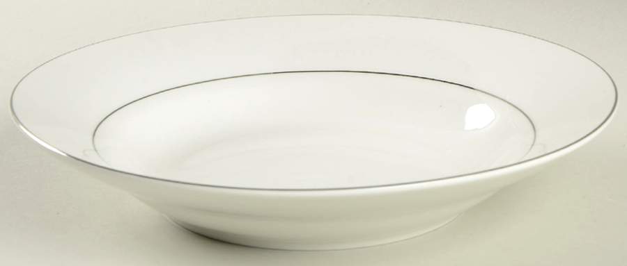 Platinum Banded Rim Soup Bowl by Linens N Things-1