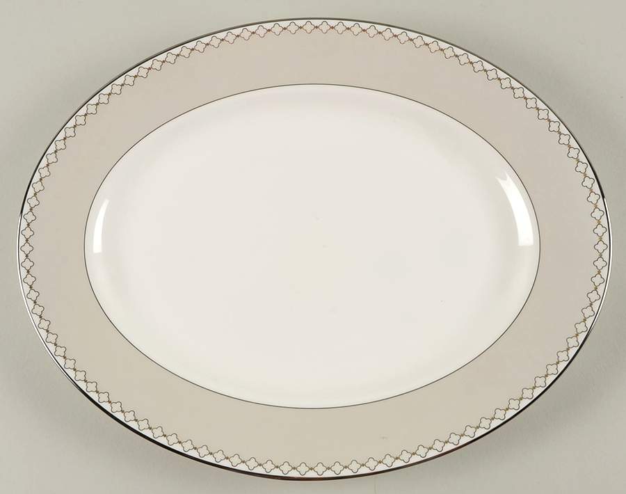 Quatrefoil 13" Oval Serving Platter by Lenox-1