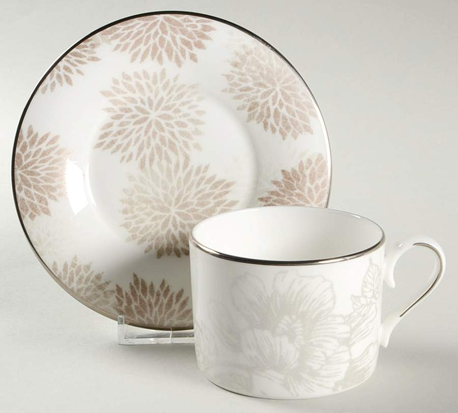 Floral Patina Flat Cup & Saucer Set by Lenox-1