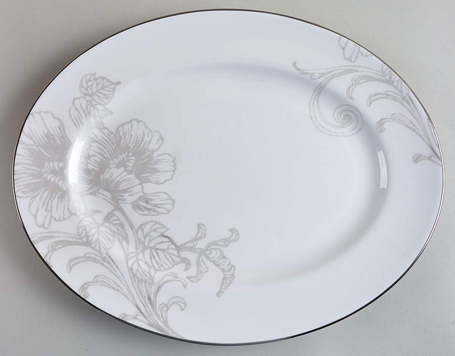 Floral Patina 13" Oval Serving Platter by Lenox-1