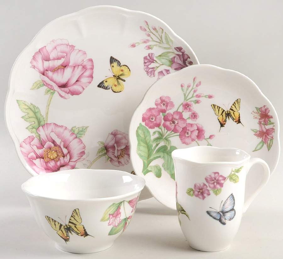 Butterfly Meadow Bloom 4 Piece Place Setting by Lenox-1
