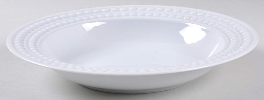 Perlee White Large Rim Soup Bowl by L'Objet-1