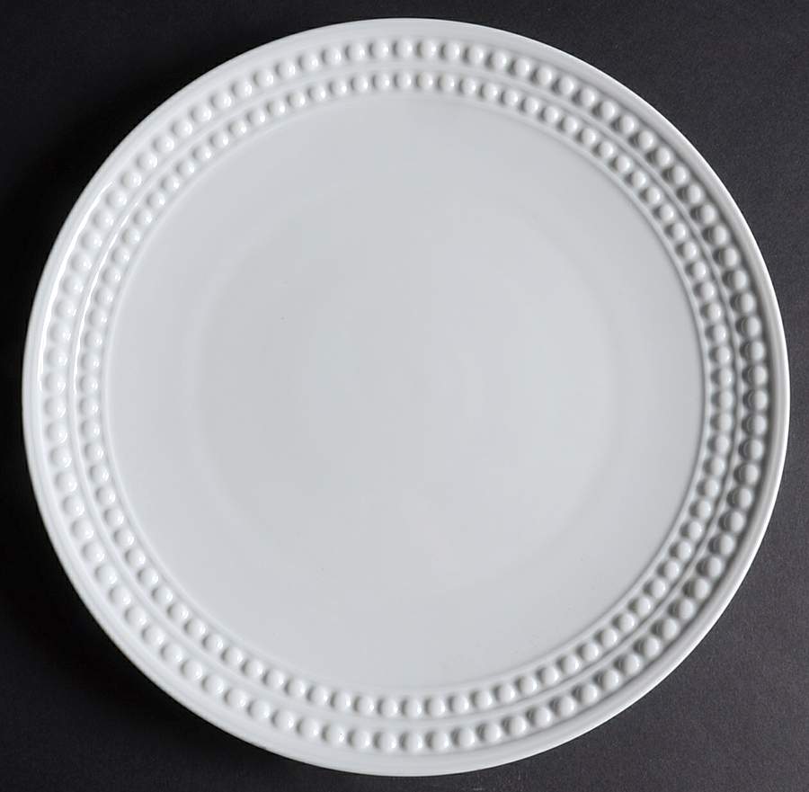 Perlee White Dinner Plate by L'Objet-1