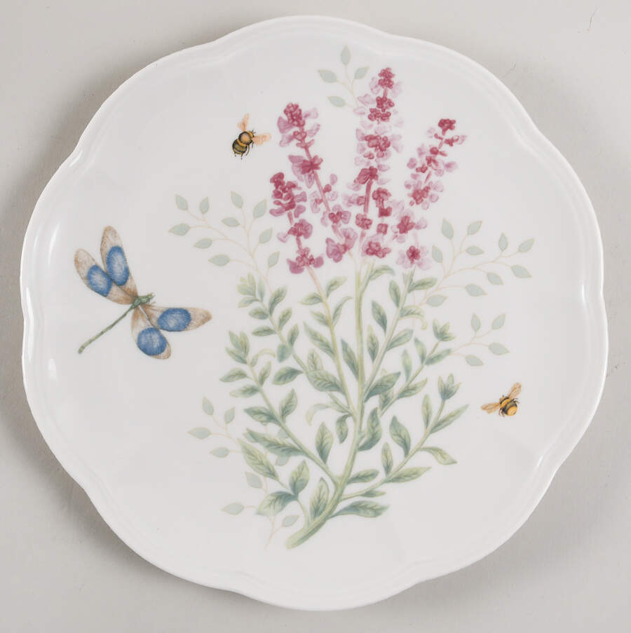 Butterfly Meadow Herbs Accent Luncheon Plate by Lenox-1