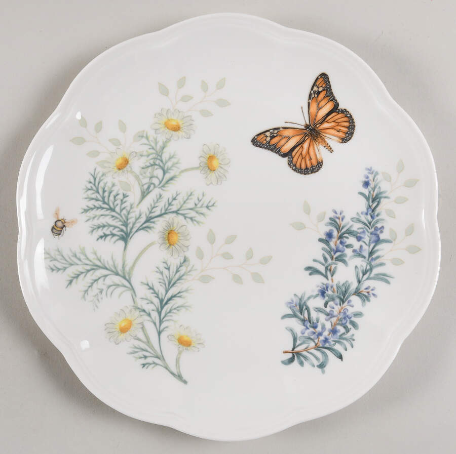 Butterfly Meadow Herbs Accent Luncheon Plate by Lenox-1