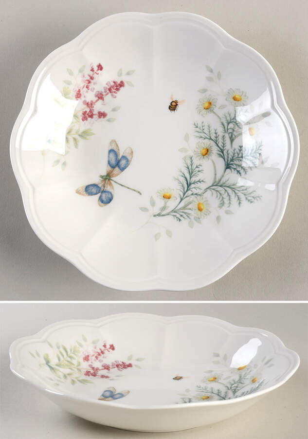 Butterfly Meadow Herbs 8" Individual Pasta Bowl by Lenox-1