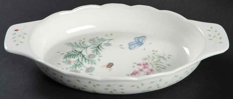 Butterfly Meadow Herbs 12'' Oval Baker by Lenox-1
