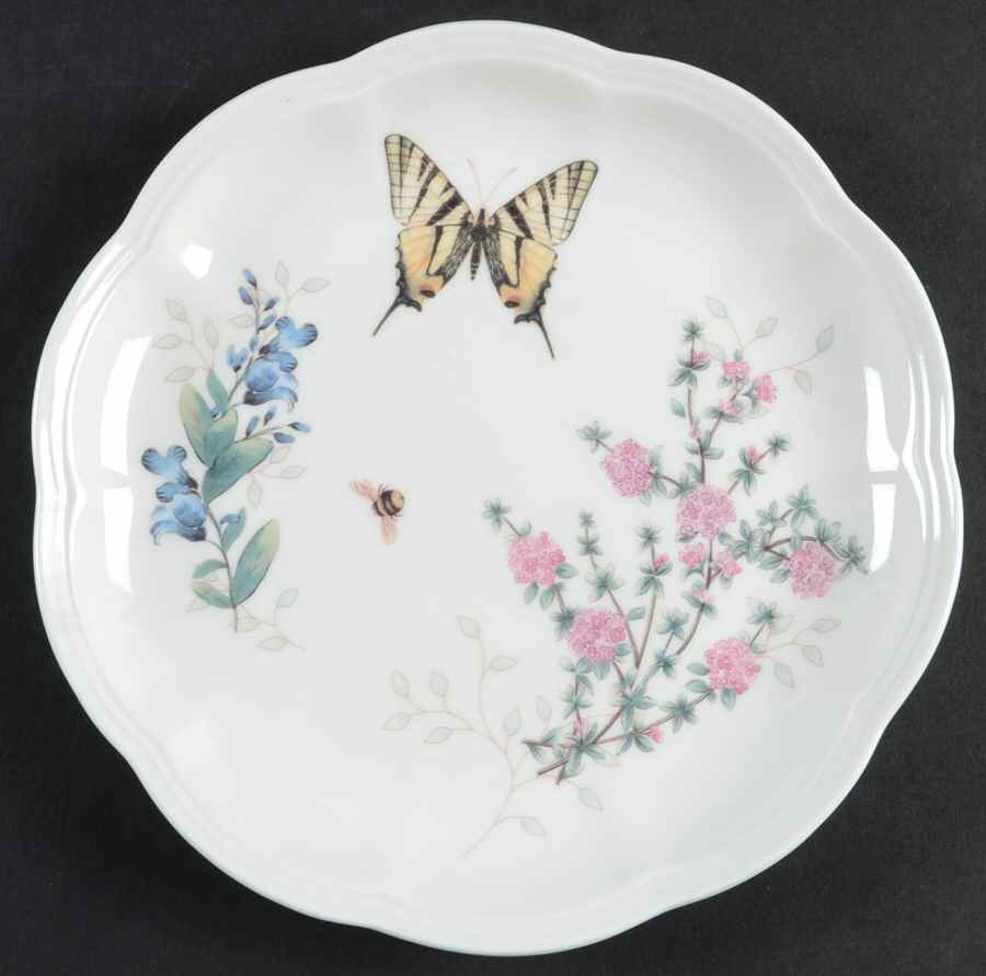 Butterfly Meadow Herbs Dessert/Pie Plate by Lenox-1