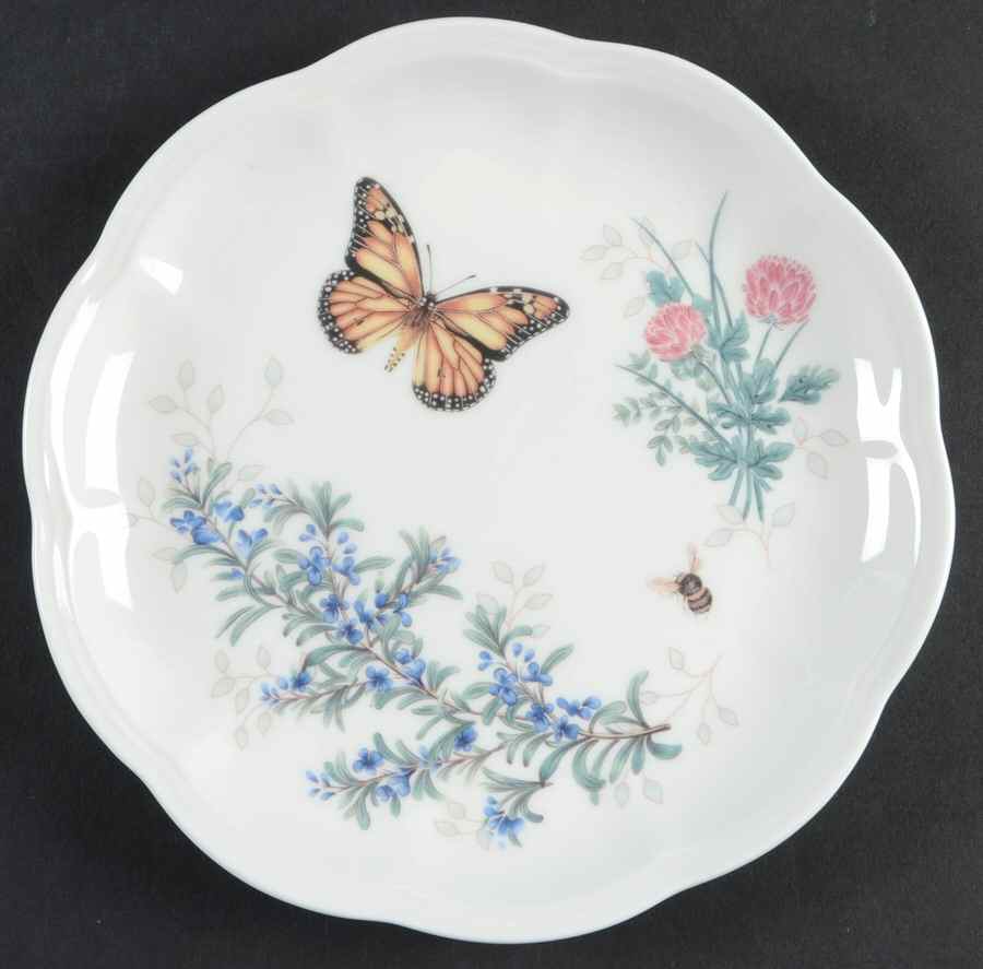 Butterfly Meadow Herbs Dessert/Pie Plate by Lenox-1