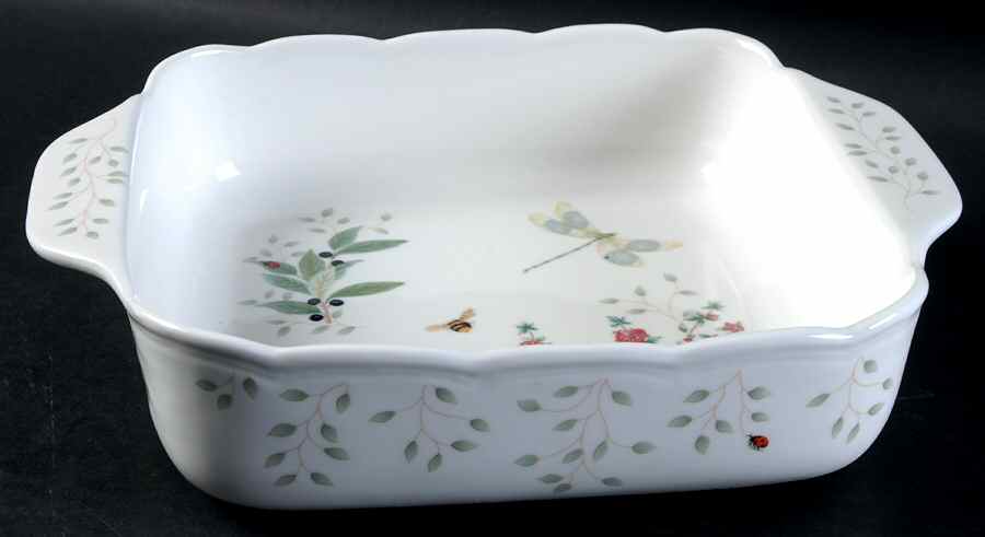 Butterfly Meadow Herbs 10" Square Baker by Lenox-1