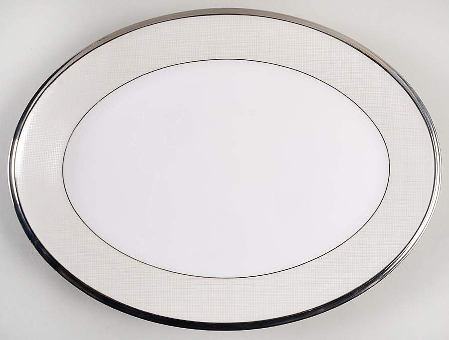 Linen Mist 13" Oval Serving Platter by Lenox-1