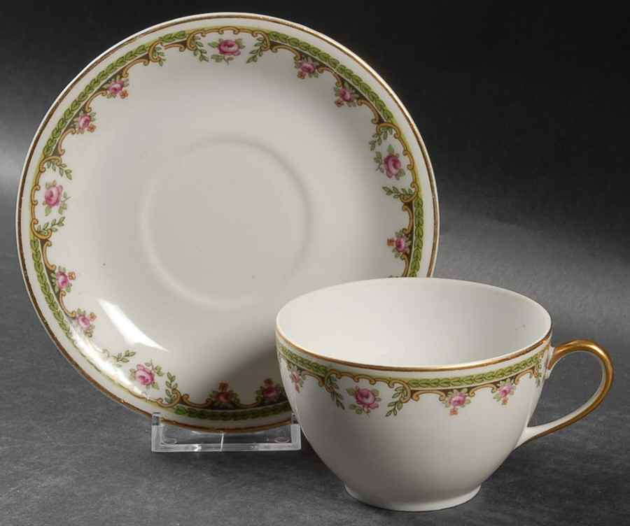 LSS257 Flat Cup & Saucer Set by Lazarus Straus & Sons-1